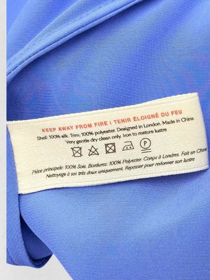 Pre - loved OLIVIA VON HALLE Purple Fringed Size Medium Midi Dress at Reems Closet