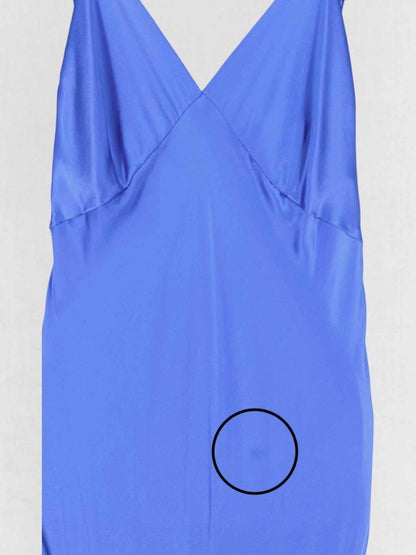 Pre - loved OLIVIA VON HALLE Purple Fringed Size Medium Midi Dress at Reems Closet