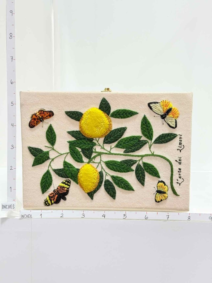 Pre - loved OLYMPIA LE - TAN Beige Multicolor Clutch at Reems Closet