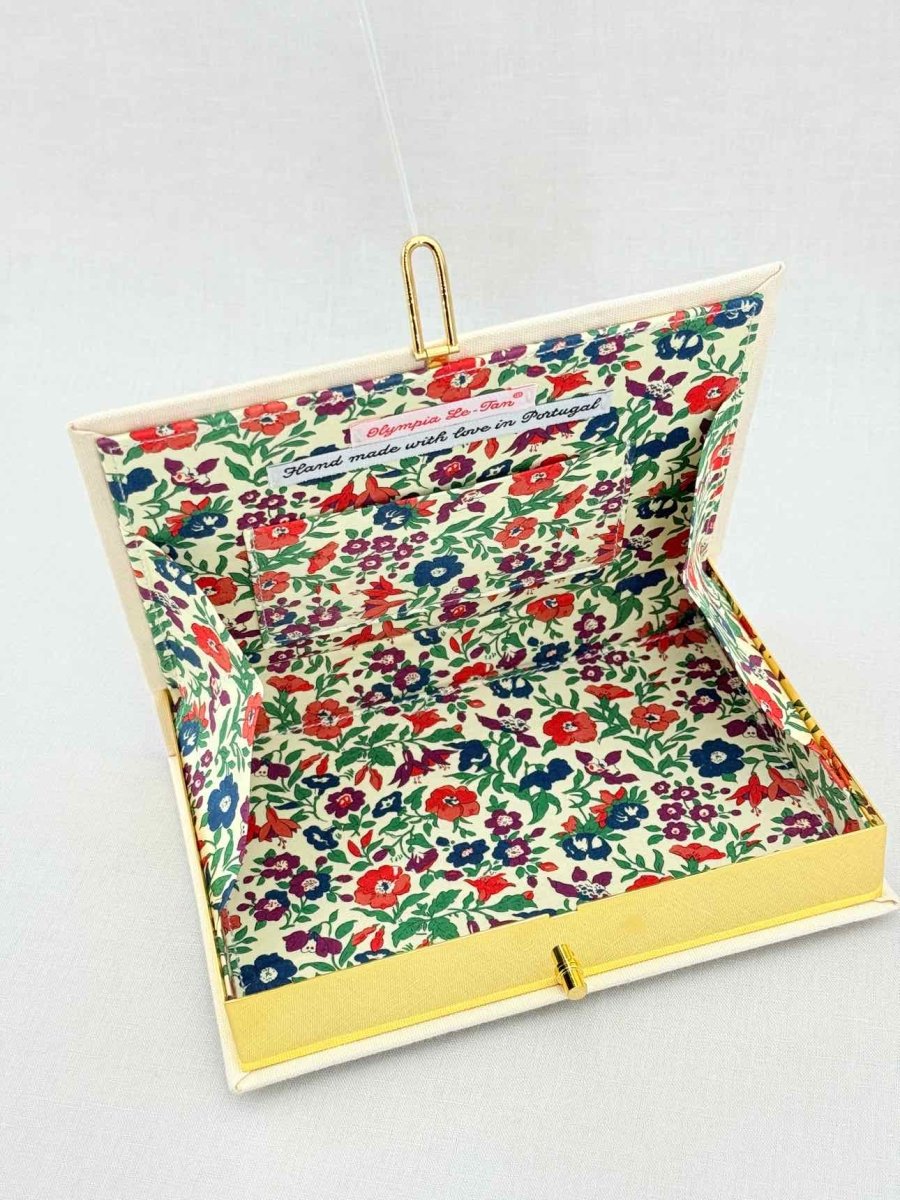 Pre - loved OLYMPIA LE - TAN Beige Multicolor Clutch at Reems Closet