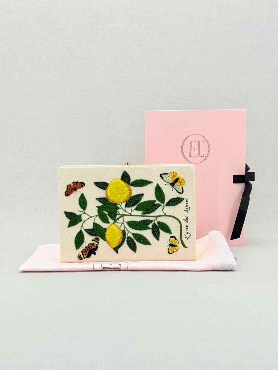 Pre - loved OLYMPIA LE - TAN Beige Multicolor Clutch at Reems Closet