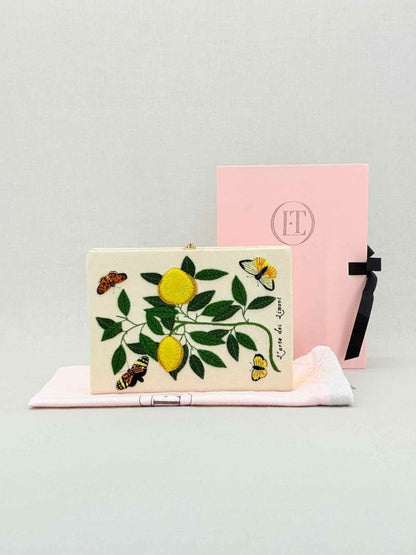 Pre - loved OLYMPIA LE - TAN Beige Multicolor Clutch at Reems Closet