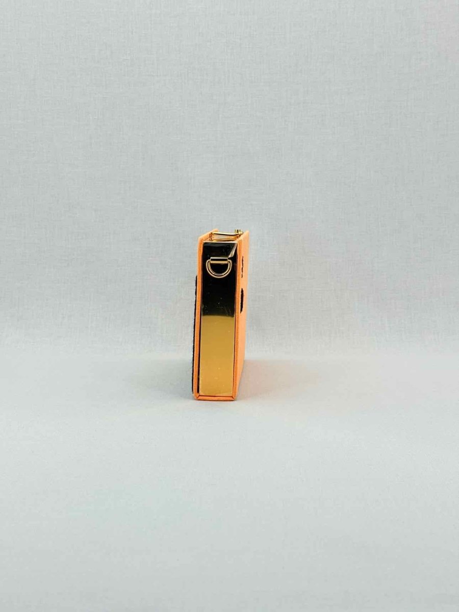 Pre - loved OLYMPIA LE - TAN Orange Multicolor Embroidered Clutch at Reems Closet