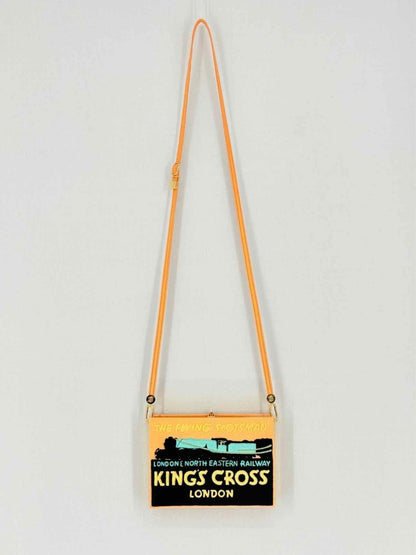 Pre - loved OLYMPIA LE - TAN Orange Multicolor Embroidered Clutch at Reems Closet