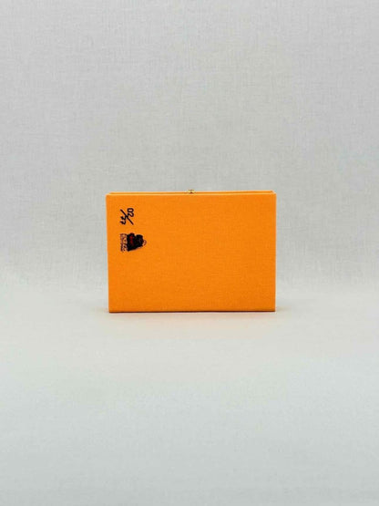 Pre - loved OLYMPIA LE - TAN Orange Multicolor Embroidered Clutch at Reems Closet