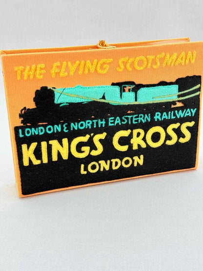 Pre - loved OLYMPIA LE - TAN Orange Multicolor Embroidered Clutch at Reems Closet