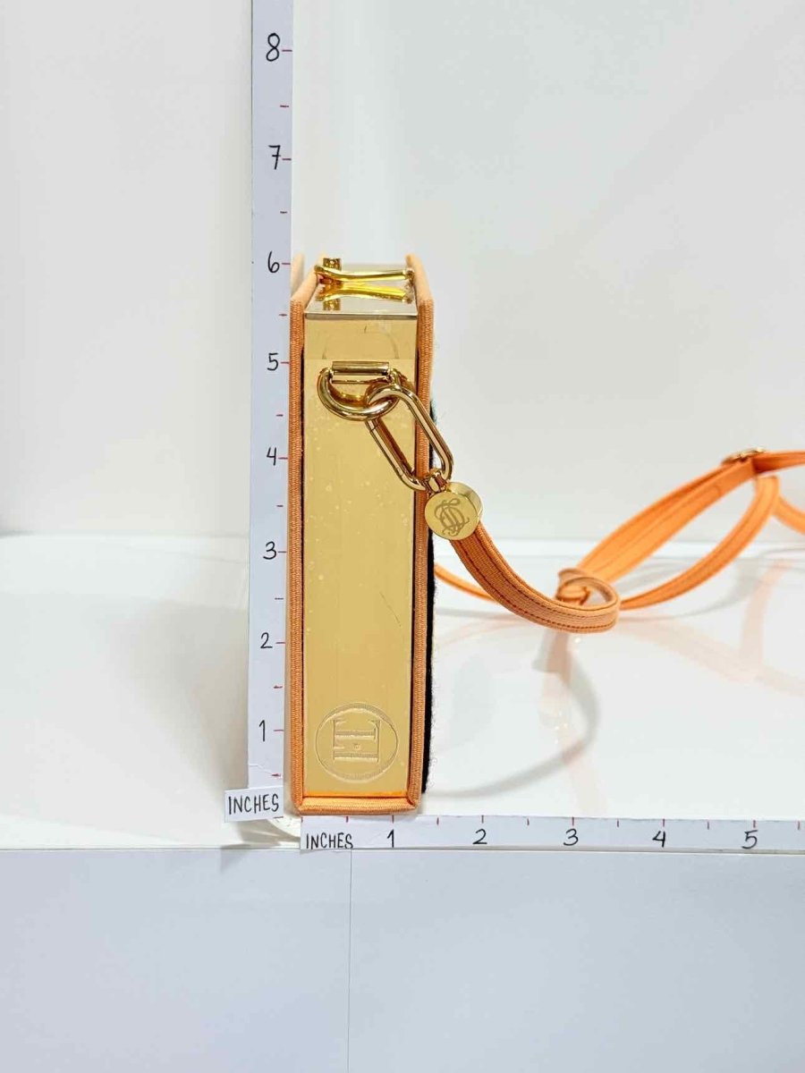 Pre - loved OLYMPIA LE - TAN Orange Multicolor Embroidered Clutch at Reems Closet