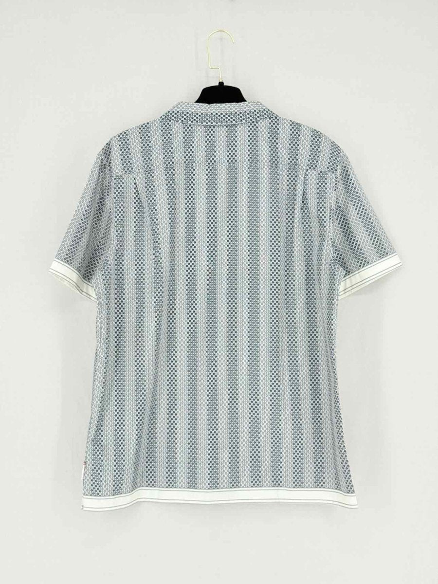 Pre-loved ORLEBAR BROWN Bowling Navy Blue/White Size Large Shirt at Reems Closet