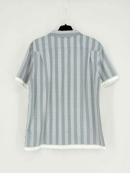 Pre-loved ORLEBAR BROWN Bowling Navy Blue/White Size Large Shirt at Reems Closet