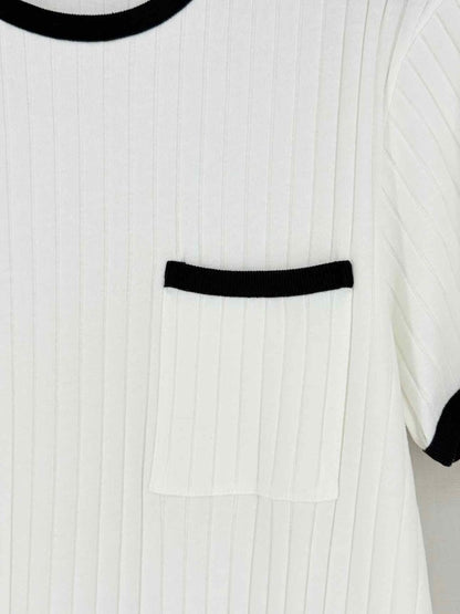 Pre - loved ORLEBAR BROWN Ribbed White Size Medium T-shirt at Reems Closet