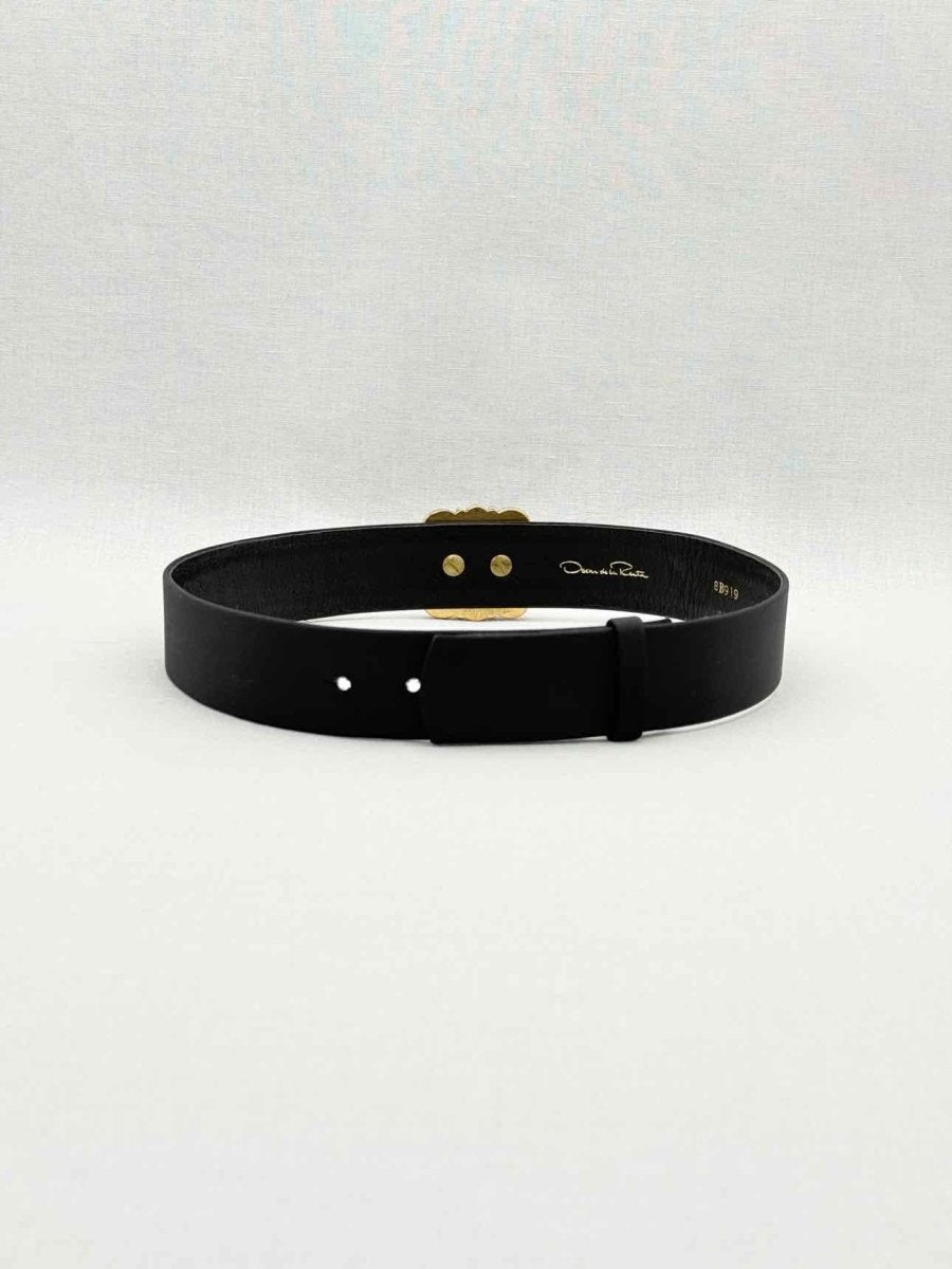 Pre - loved OSCAR DE LA RENTA Black Belt at Reems Closet