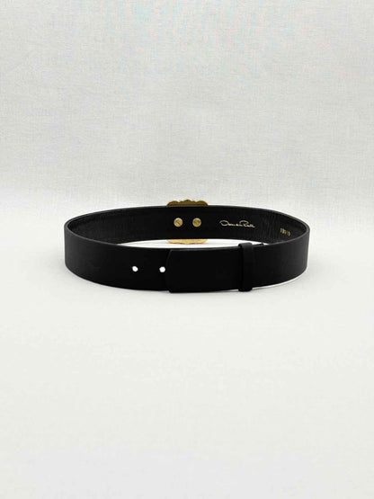Pre - loved OSCAR DE LA RENTA Black Belt at Reems Closet