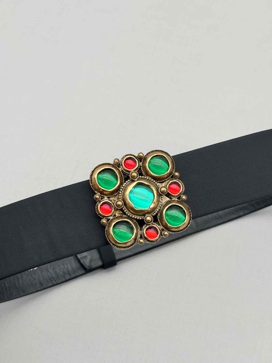 Pre - loved OSCAR DE LA RENTA Black Belt at Reems Closet