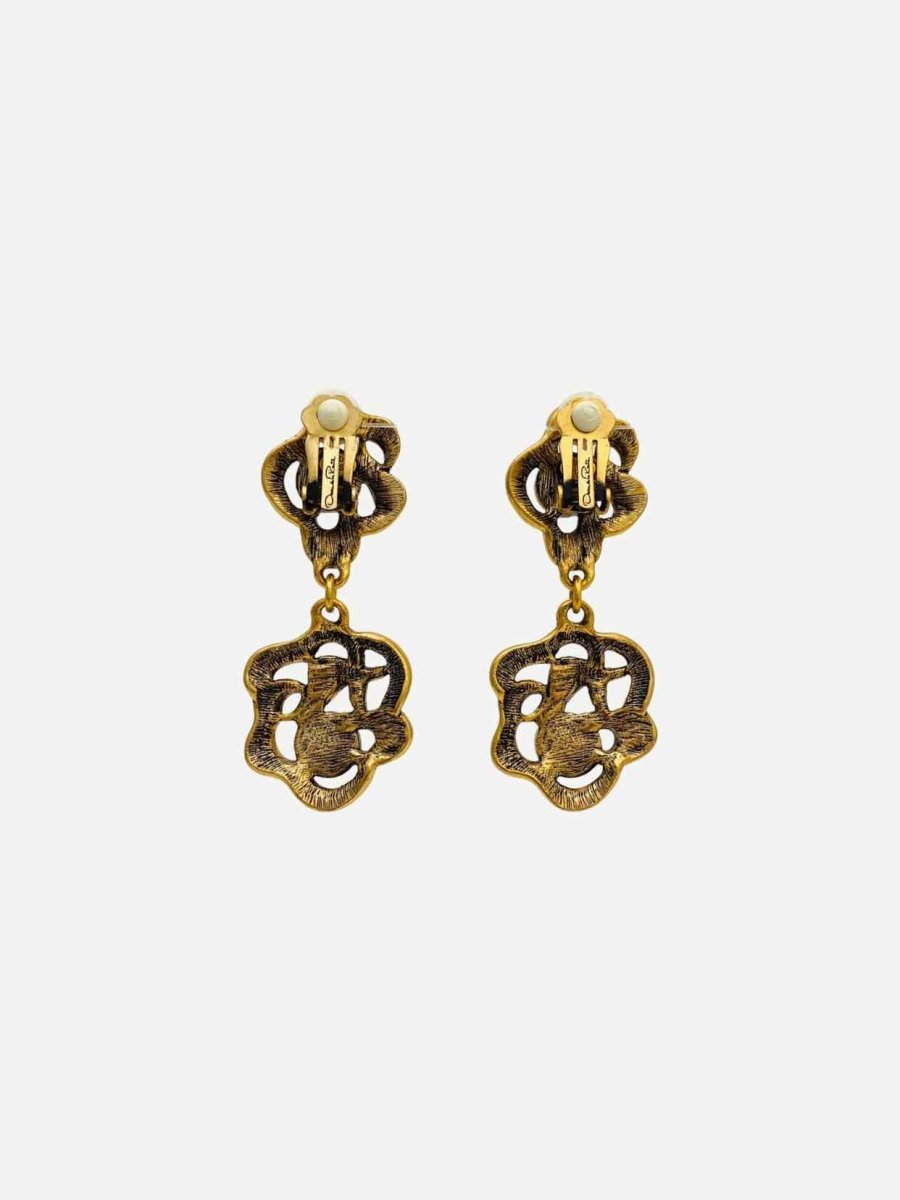 Pre - loved OSCAR DE LA RENTA Fashion Earrings at Reems Closet