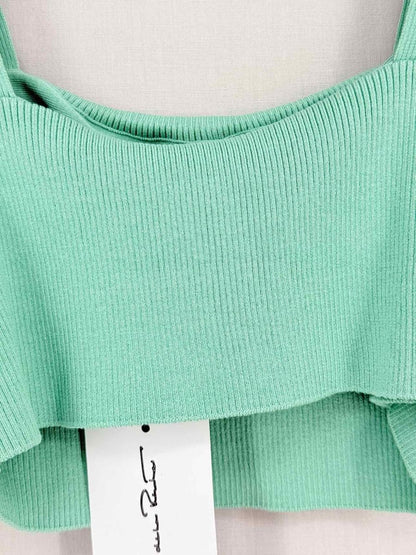 Pre-loved OSCAR DE LA RENTA Spring 2022 Green Size Medium Top at Reems Closet