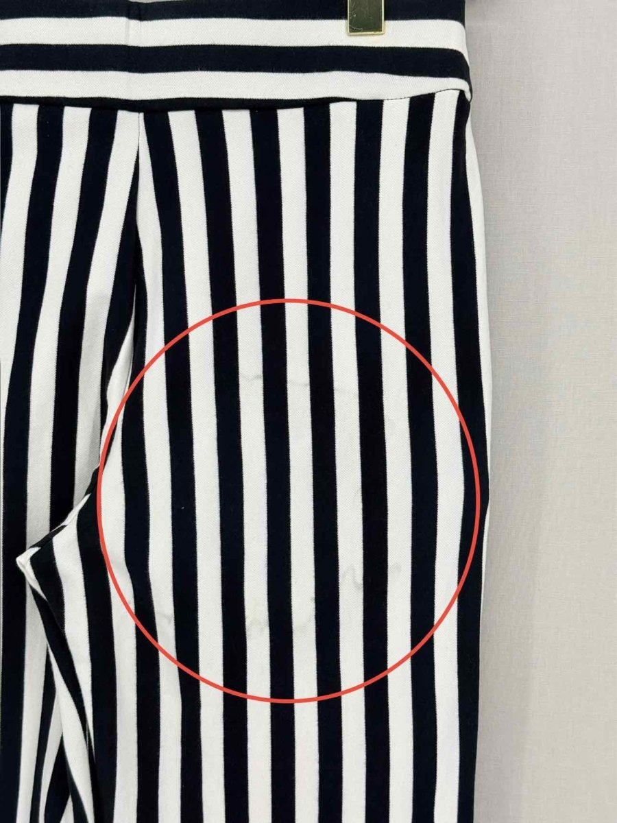 Pre - loved OSKLEN Black & White Striped Size Small Pants at Reems Closet
