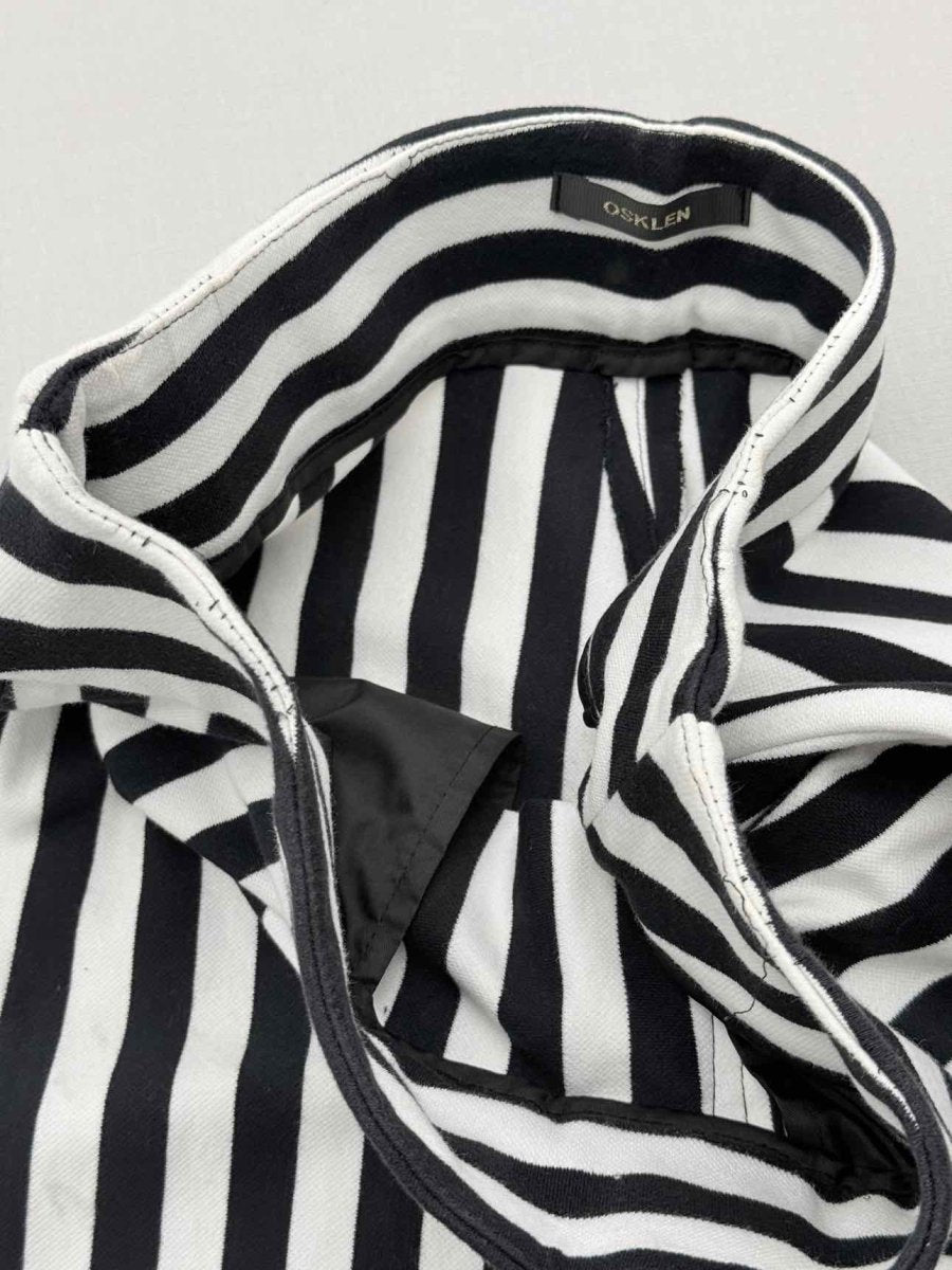 Pre - loved OSKLEN Black & White Striped Size Small Pants at Reems Closet
