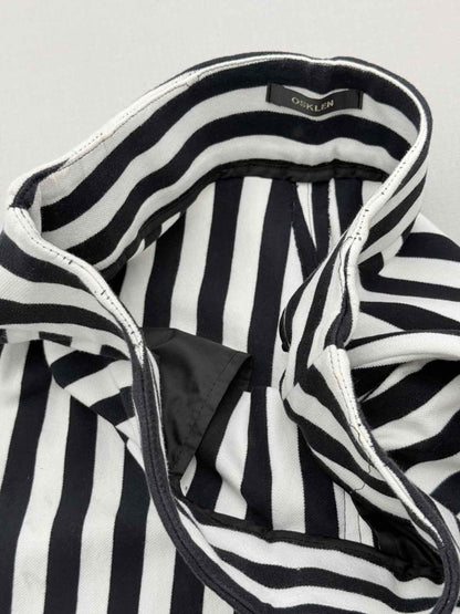 Pre - loved OSKLEN Black & White Striped Size Small Pants at Reems Closet