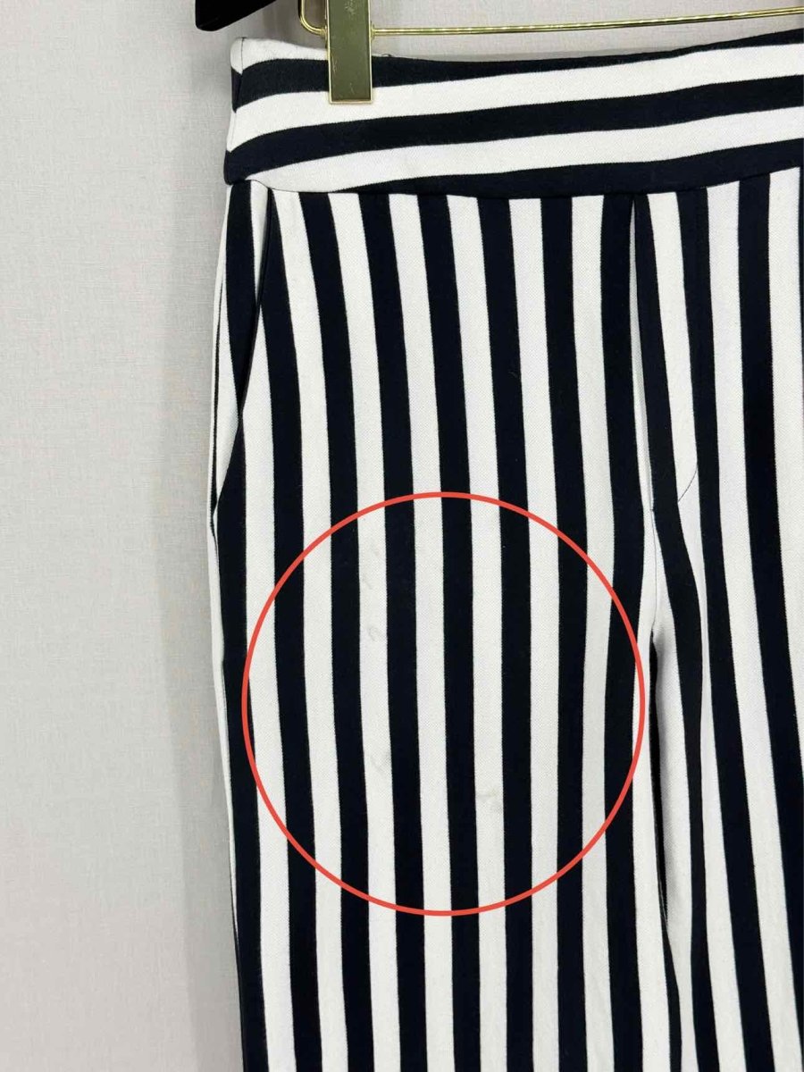 Pre - loved OSKLEN Black & White Striped Size Small Pants at Reems Closet