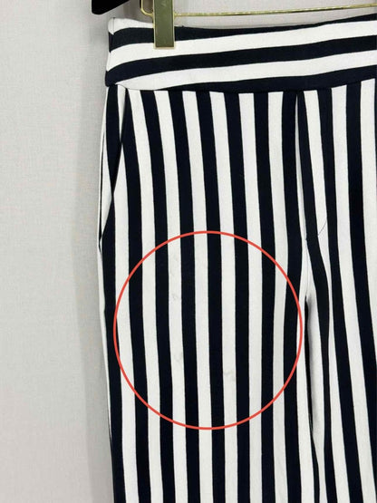 Pre - loved OSKLEN Black & White Striped Size Small Pants at Reems Closet