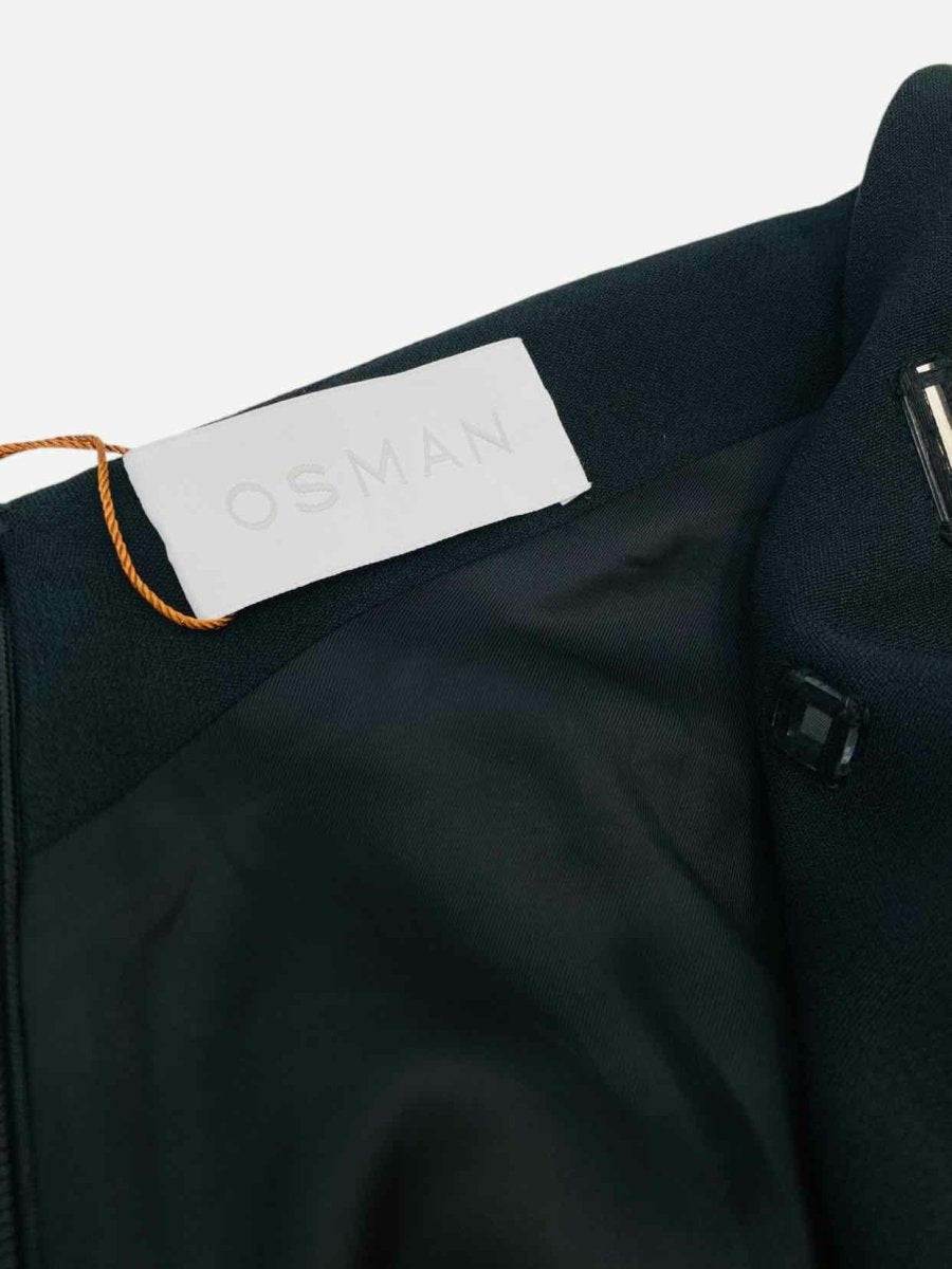 Pre - loved OSMAN Black Size US 6 Knee Length Dress at Reems Closet