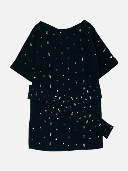 Pre - loved OSMAN Black Size US 6 Knee Length Dress at Reems Closet