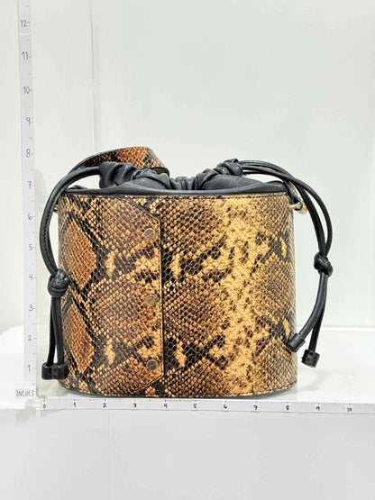 Pre - loved & OTHER STORIES Beige & Black Bucket Bag at Reems Closet