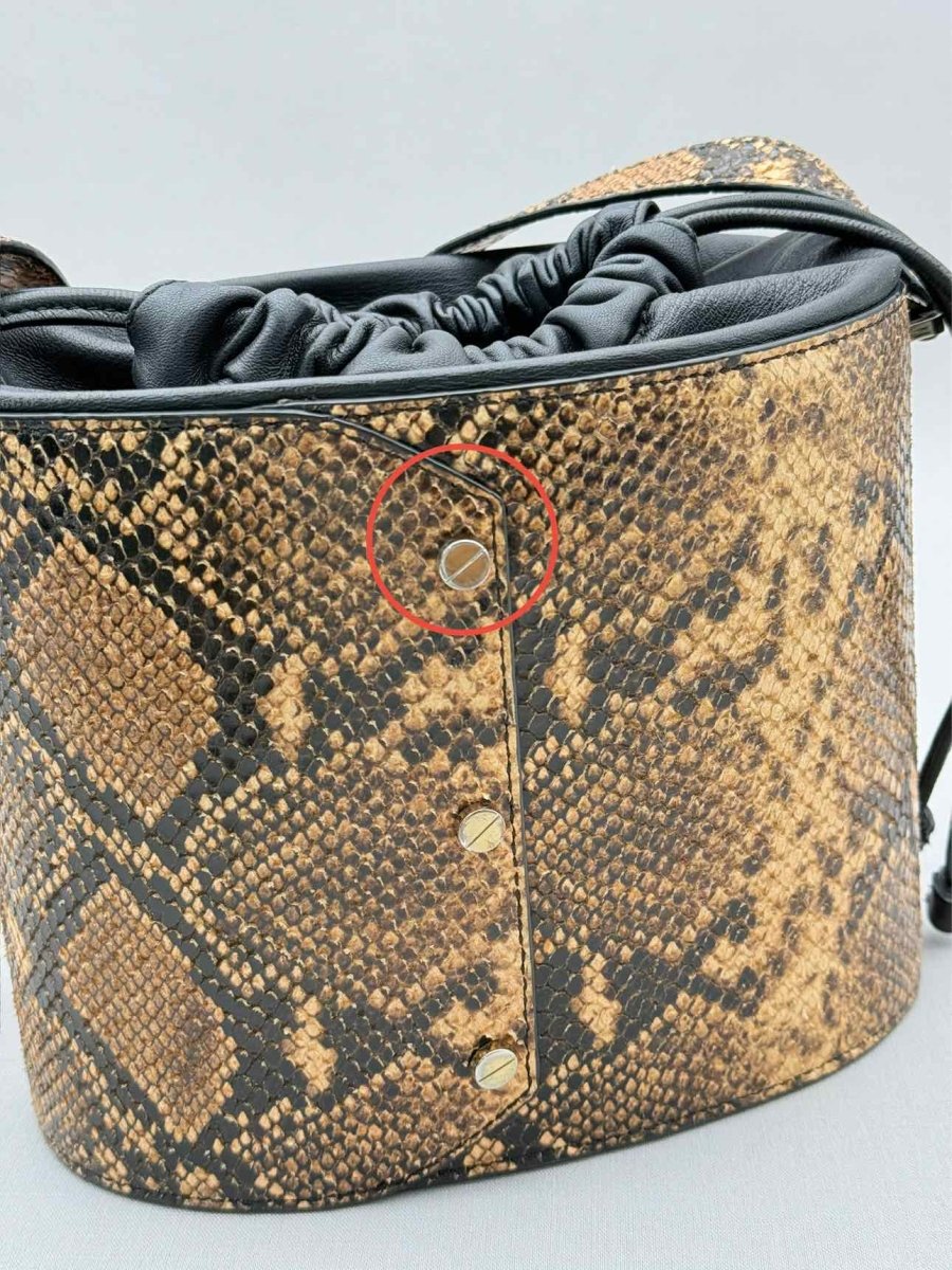 Pre - loved & OTHER STORIES Beige & Black Bucket Bag at Reems Closet