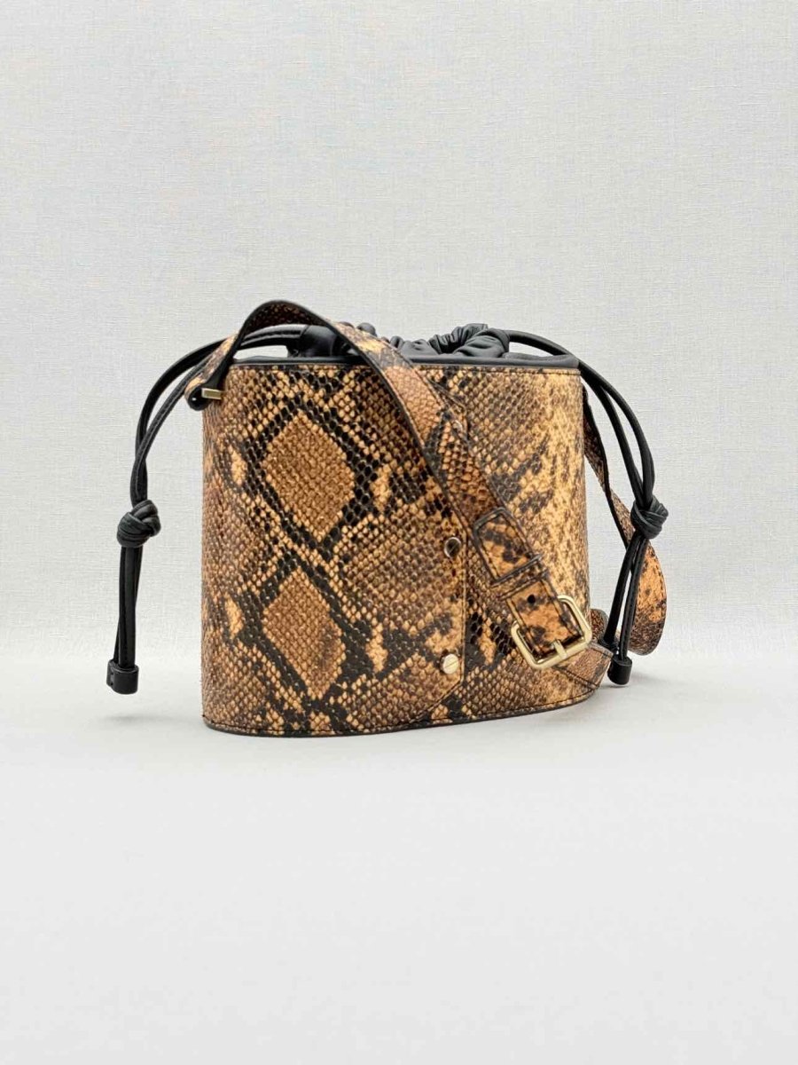 Pre - loved & OTHER STORIES Beige & Black Bucket Bag at Reems Closet