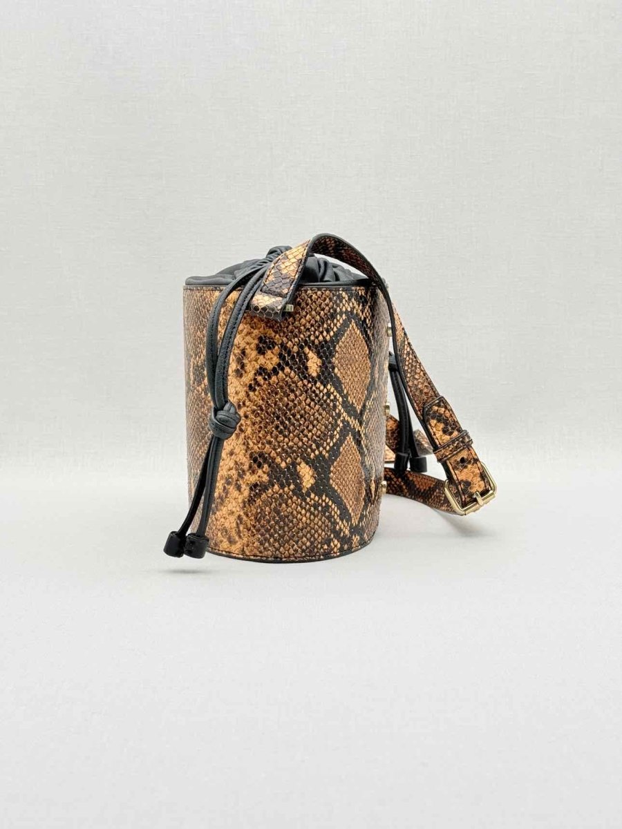 Pre - loved & OTHER STORIES Beige & Black Bucket Bag at Reems Closet