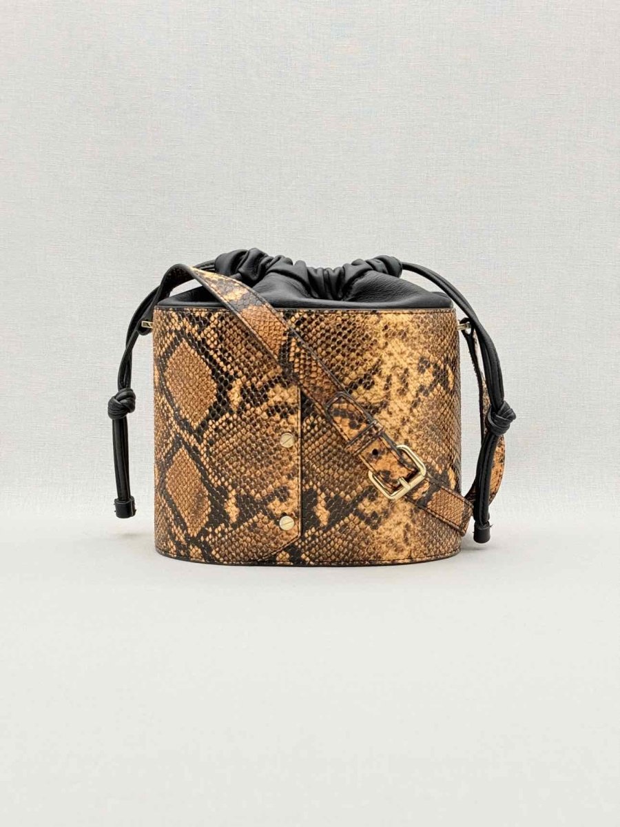 Pre - loved & OTHER STORIES Beige & Black Bucket Bag at Reems Closet