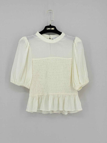 Pre - loved & OTHER STORIES Cream Size US 6 Top at Reems Closet