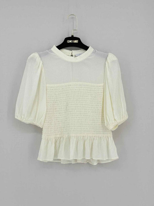 Pre - loved & OTHER STORIES Cream Size US 6 Top at Reems Closet