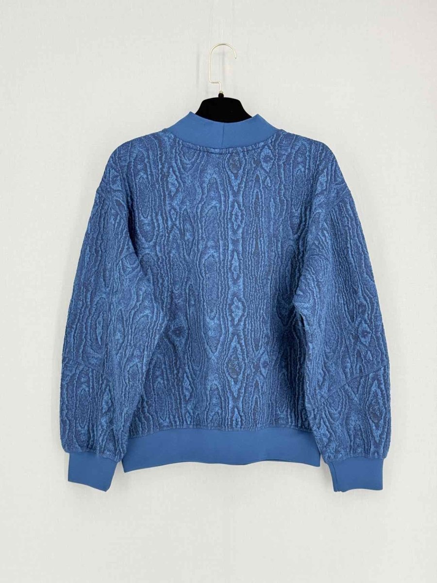 Pre - loved & OTHER STORIES Navy Blue Jacquard Size US 4 Sweater at Reems Closet