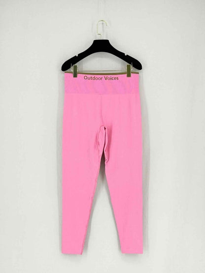 Pre - loved OUTDOOR VOICES Elastic Waist Pink Size Large Leggings at Reems Closet