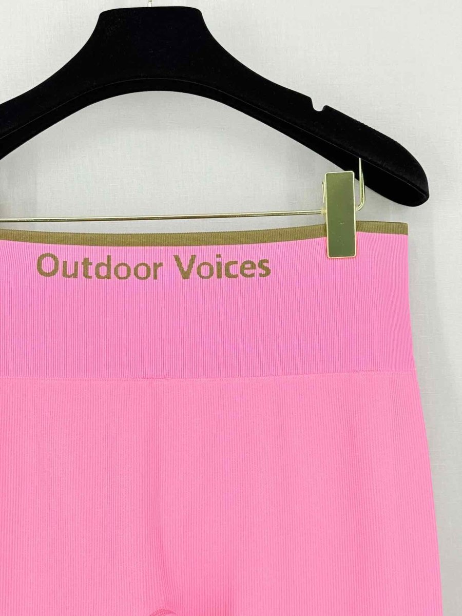 Pre - loved OUTDOOR VOICES Elastic Waist Pink Size Large Leggings at Reems Closet