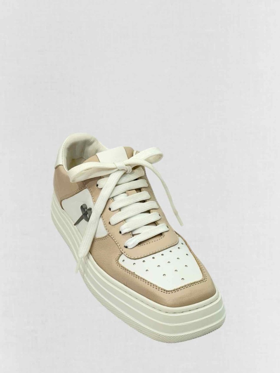 Pre - loved PACIOTTI White & Mocha Size EU 37 Sneakers at Reems Closet