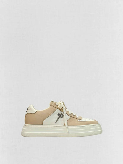 Pre - loved PACIOTTI White & Mocha Size EU 37 Sneakers at Reems Closet