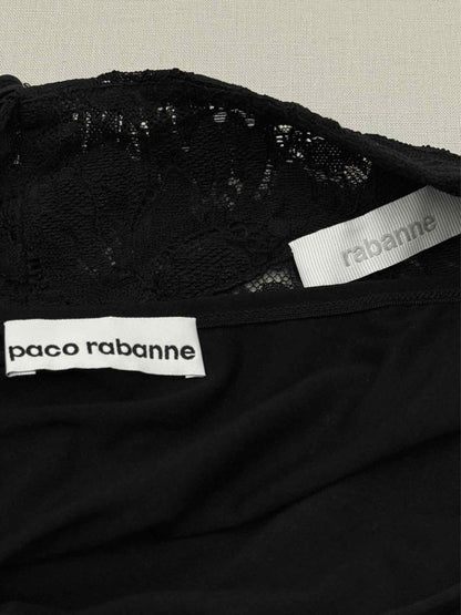 Pre - loved PACO RABANNE Black Lace Size US 2 Midi Skirt at Reems Closet
