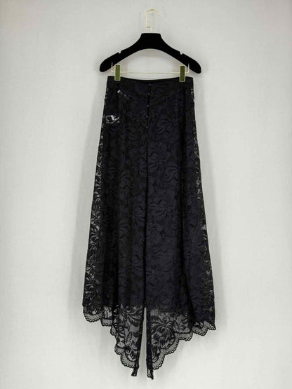 Pre - loved PACO RABANNE Black Lace Size US 2 Midi Skirt at Reems Closet