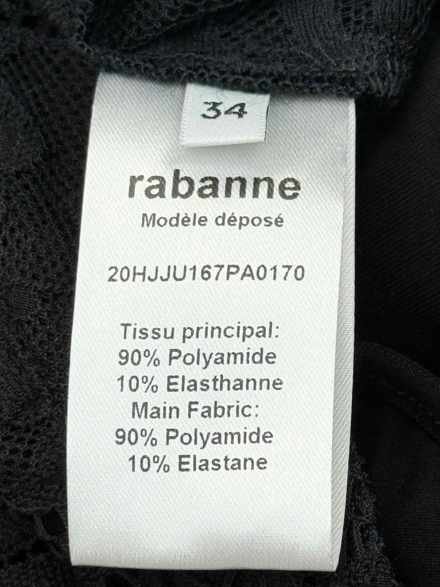 Pre - loved PACO RABANNE Black Lace Size US 2 Midi Skirt at Reems Closet