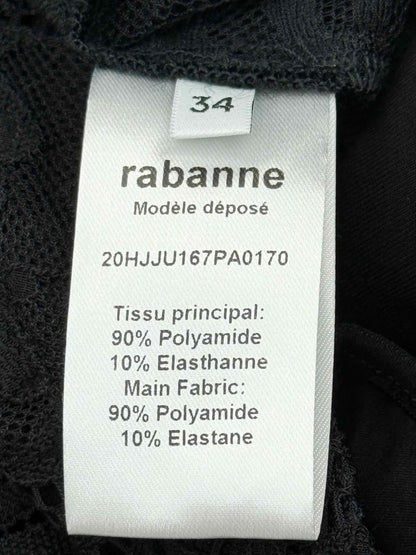 Pre - loved PACO RABANNE Black Lace Size US 2 Midi Skirt at Reems Closet