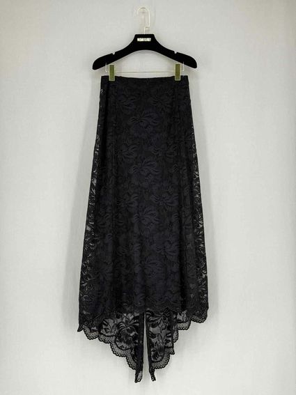 Pre - loved PACO RABANNE Black Lace Size US 2 Midi Skirt at Reems Closet