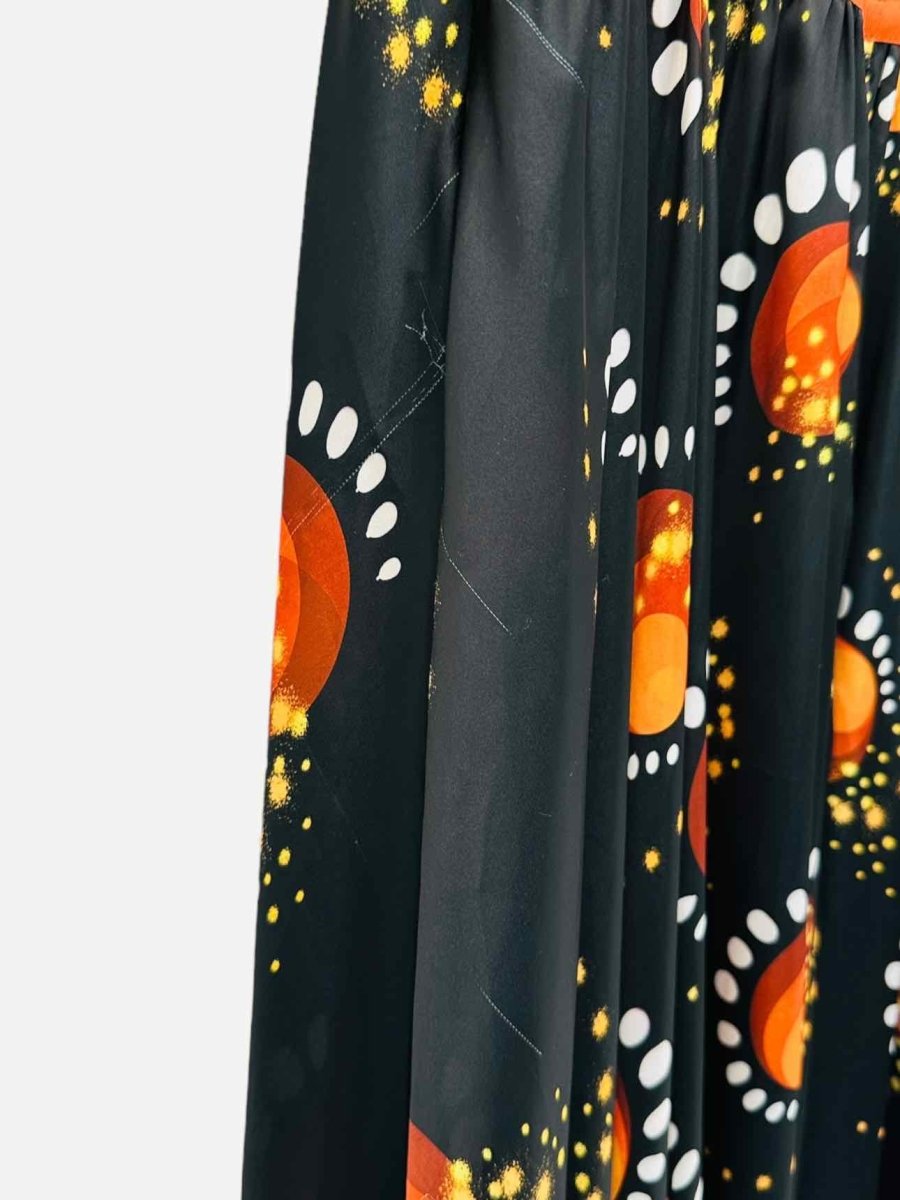 Pre - loved PACO RABANNE Black Multicolor Graphic Print Maxi Dress at Reems Closet