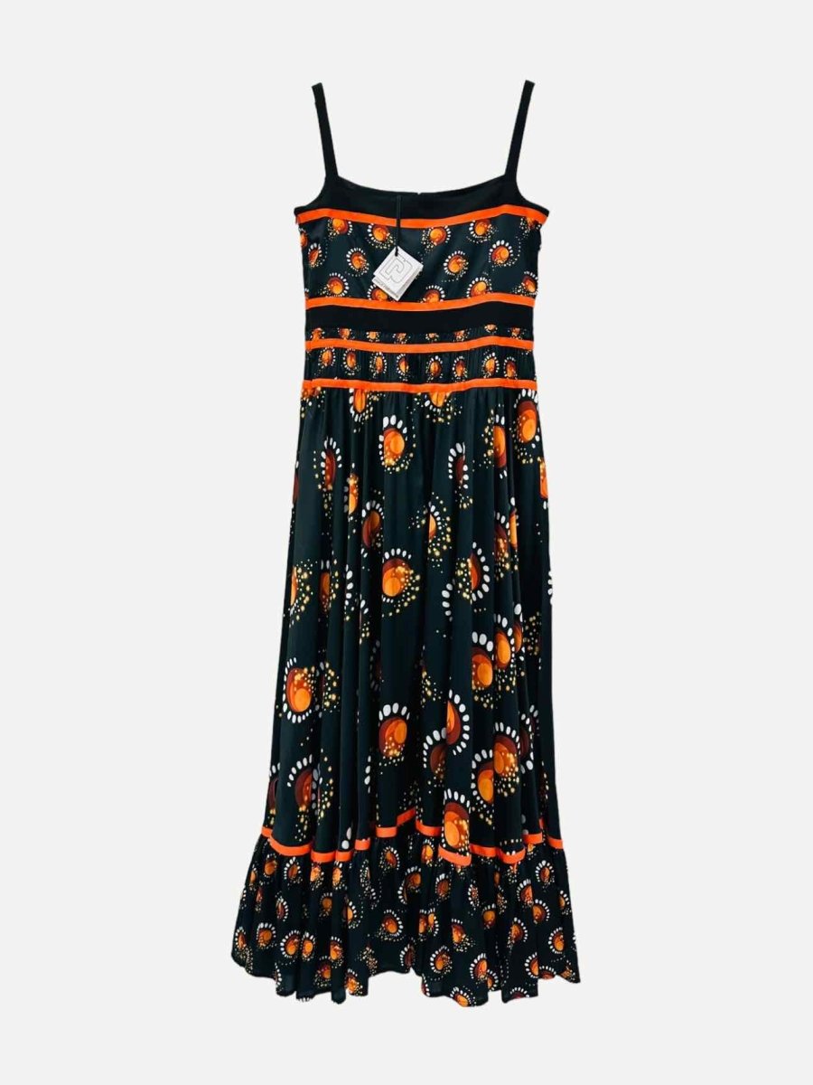 Pre - loved PACO RABANNE Black Multicolor Graphic Print Maxi Dress at Reems Closet