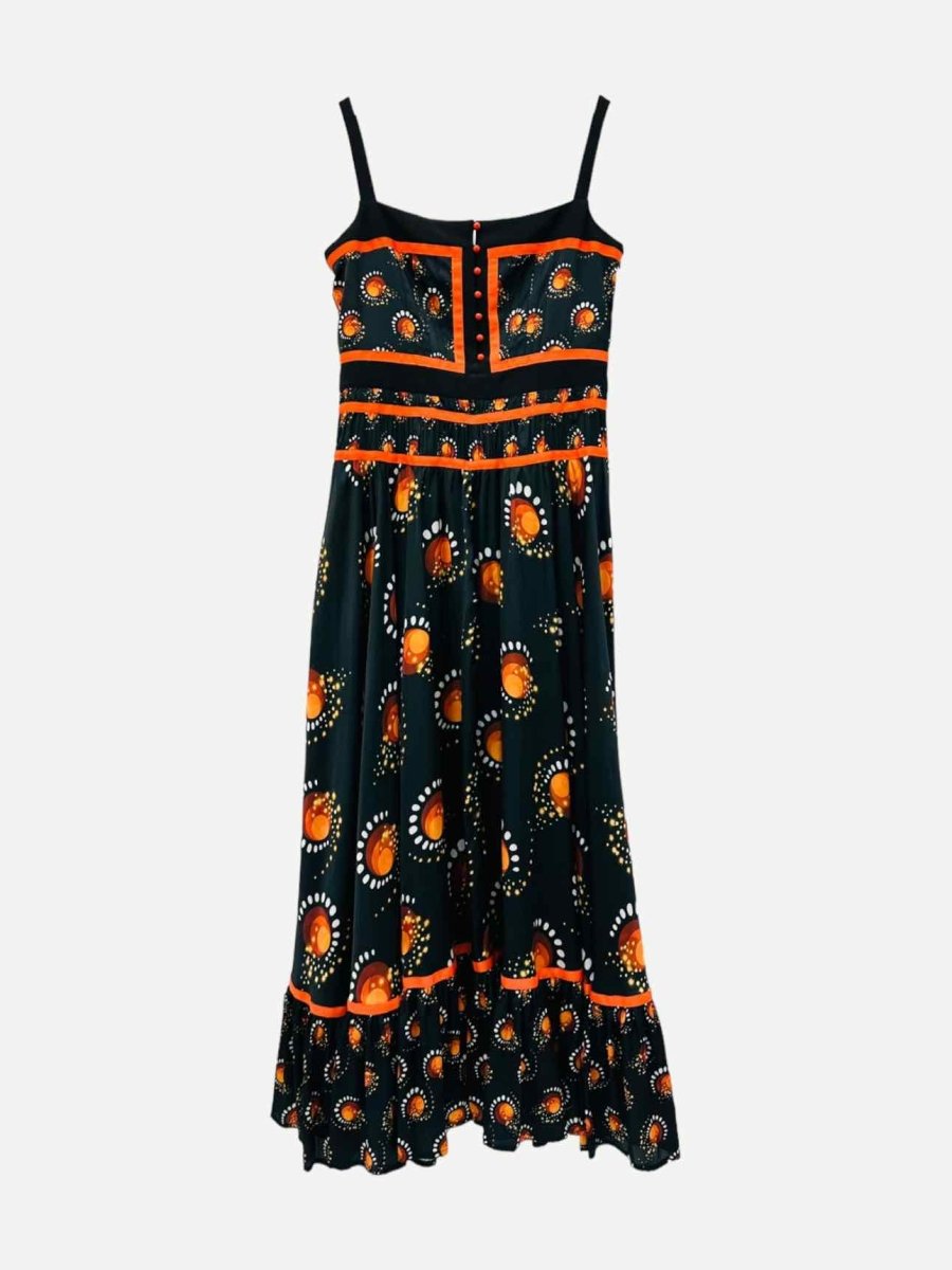 Pre - loved PACO RABANNE Black Multicolor Graphic Print Maxi Dress at Reems Closet