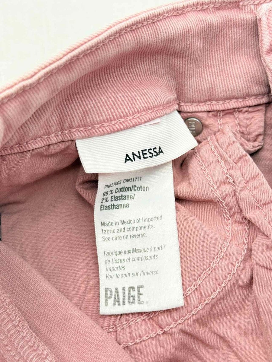 Pre-loved PAIGE Anessa Ash Pink Size 26 Jeans at Reems Closet