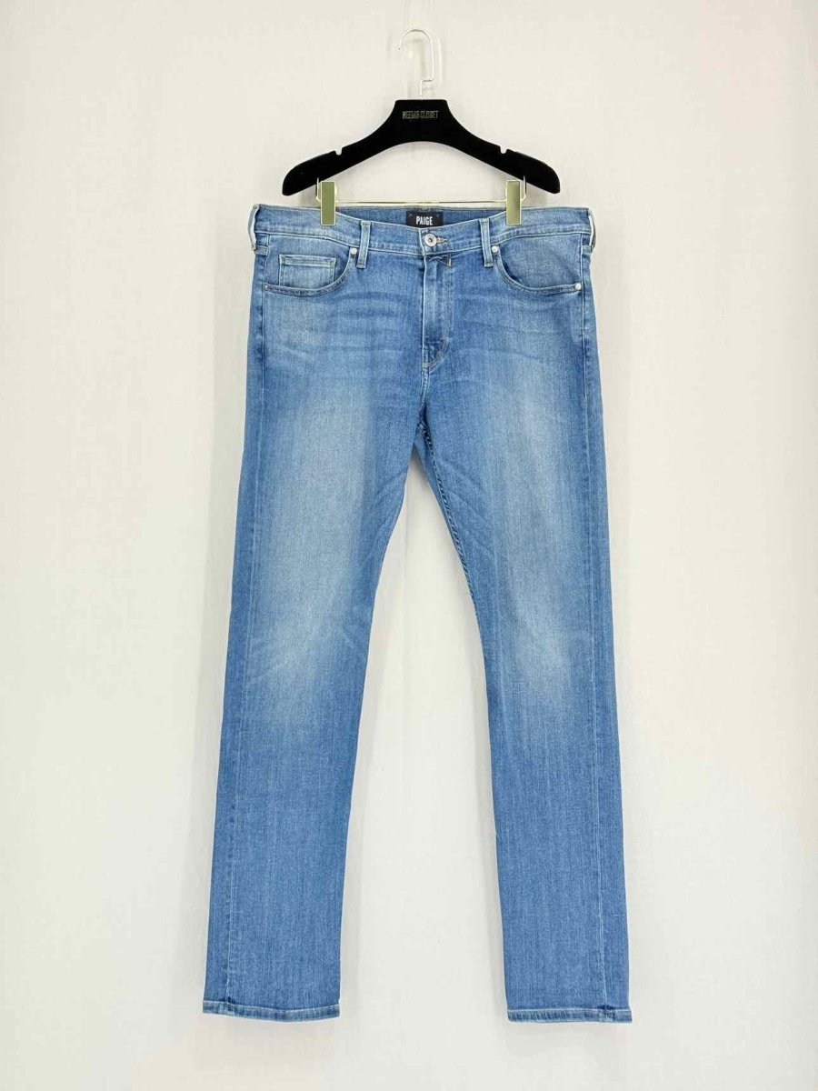 Pre - loved PAIGE Lennox Blue Size 36 Pants at Reems Closet