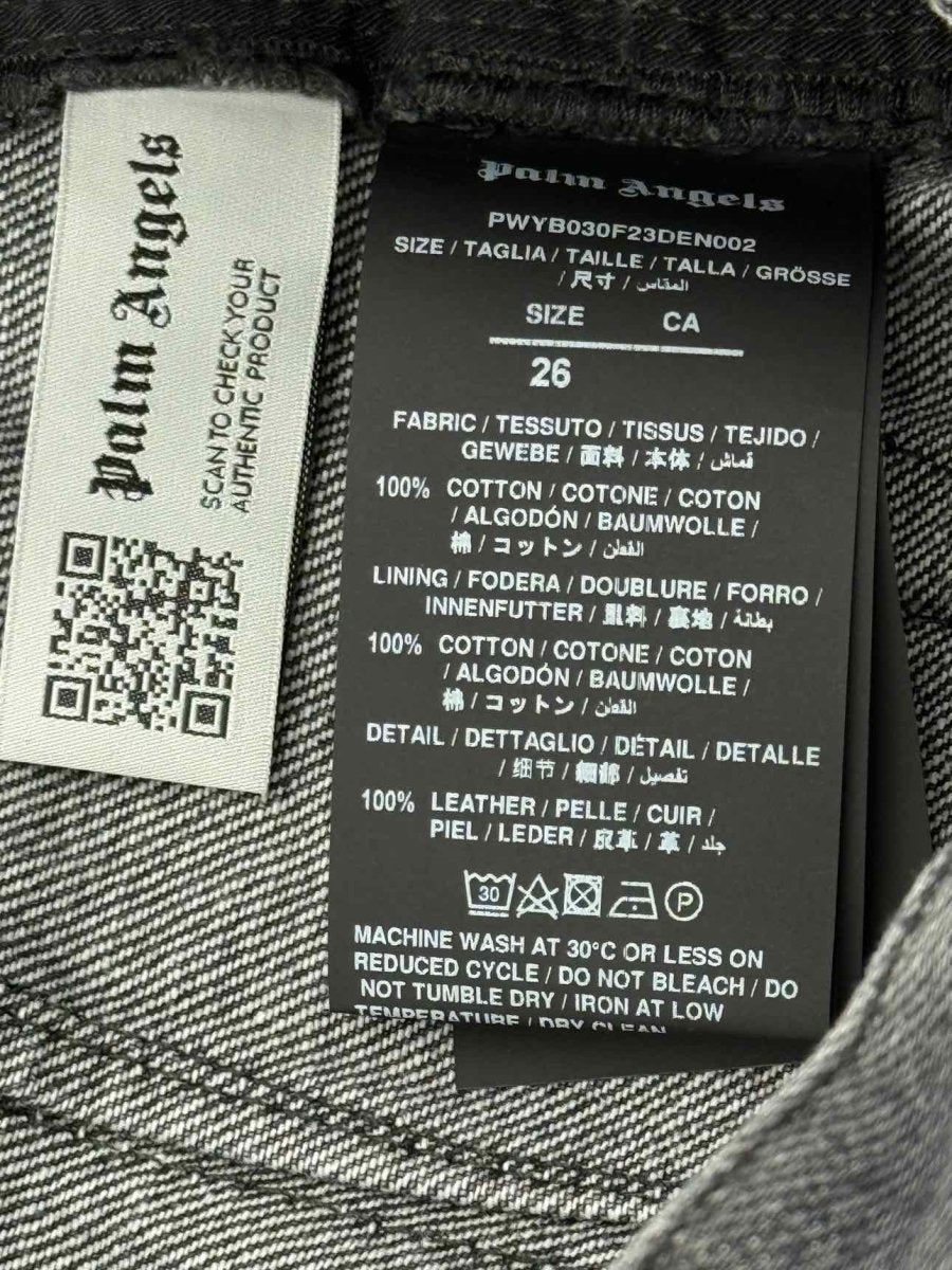 Pre - loved PALM ANGEL Wide Leg Black Pocket Size 26 Jeans at Reems Closet