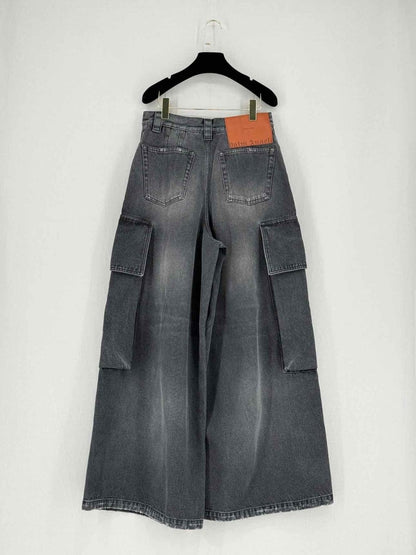 Pre - loved PALM ANGEL Wide Leg Black Pocket Size 26 Jeans at Reems Closet
